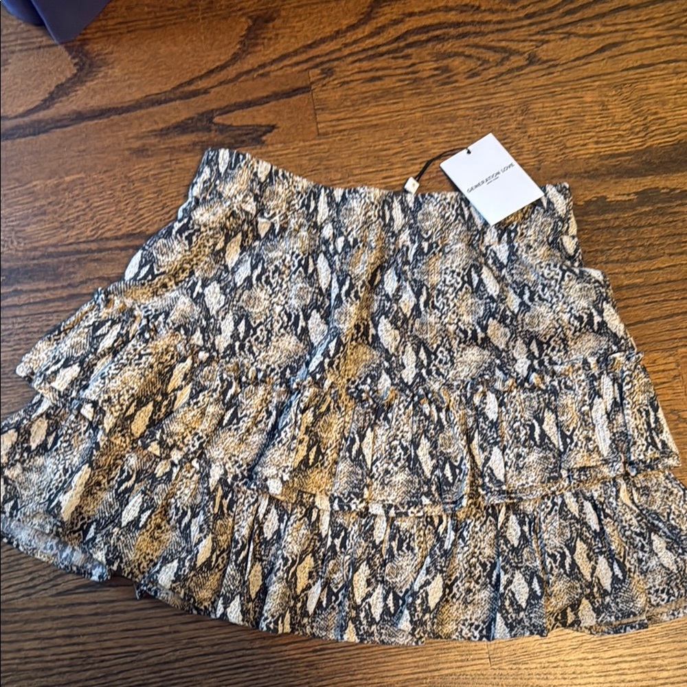 Generation Love Snakeskin Print Mini Skirt